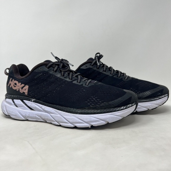 Hoka One One | Shoes | Hoka One One Clifton 6 Black Rose Gold Womens  Sneakers Size | Poshmark